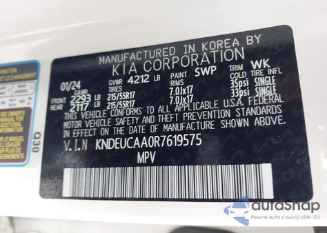 2024 Kia Seltos S z USA, uszkodzony, nr VIN KNDEUCAA0R7619575